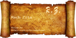 Rech Zita névjegykártya